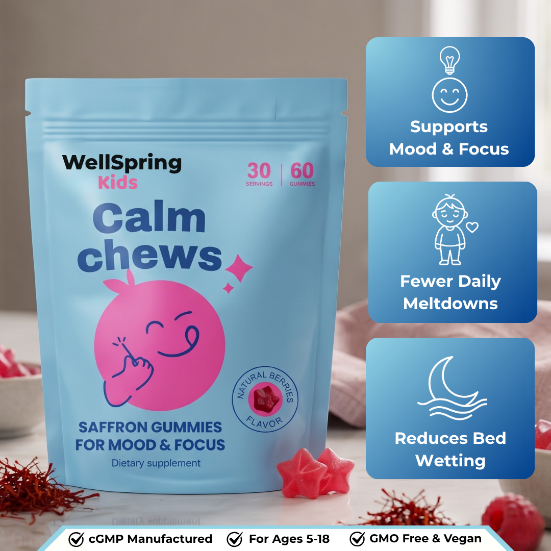 WellSpring Calmchews™ Kids Saffron Gummies